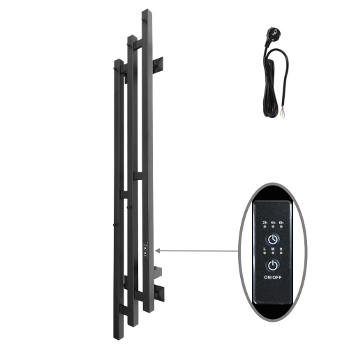 Полотенцесушитель Altasan БризПроф БризПроф12017ЧМ подвесной 17х121 электрический черный муар