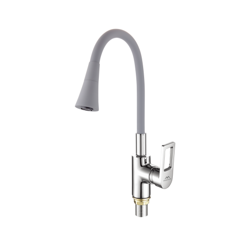 Смеситель для кухни Fashun A4253+B17 на мойку хром/серый