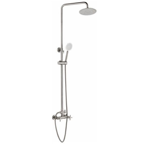 Душевая стойка Haiba HB24808 настенная цвет сталь