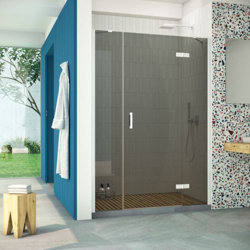 Душевая дверь Vegas-Glass AFP-F Retta AFP-F Retta 130 01 07 R 130х200 стекло тонированное профиль белый