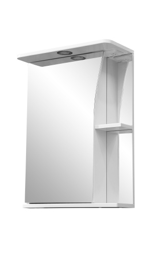 Зеркало-шкаф Stella Polar Волна SP-00000033 50х24х70 подвесной цвет белый Зеркало-шкаф Stella Polar Волна SP-00000033 50х24х70 подвесной цвет белый