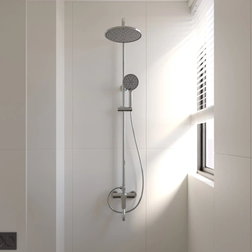 Душевая стойка Veconi TURI TU-100-C-C4 настенная цвет хром