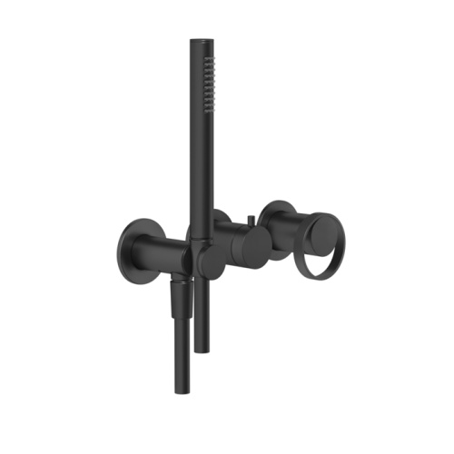 Смеситель для душа Gessi Anello 63345#299 встраиваемый в стену черный (внешняя часть)