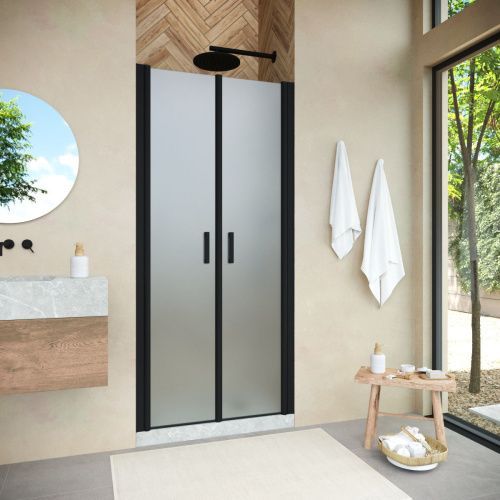 Душевая дверь Vegas-Glass E2P NOVO E2P NOVO h2000 120 02М 10 120х200 стекло матовое профиль черный