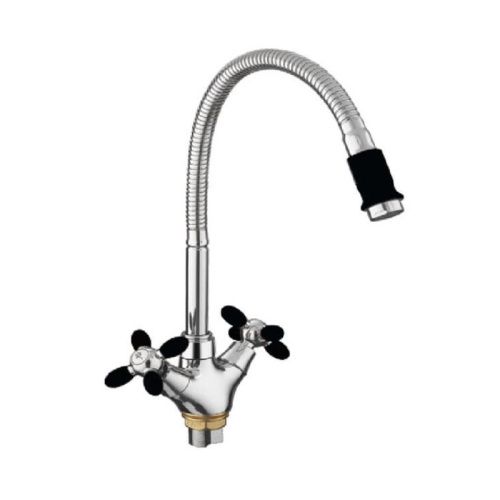 Смеситель для кухни Fashun A43127-7 на мойку хром/черный