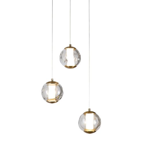Светильник подвесной Delight Collection OD2437-3 gold/clear
