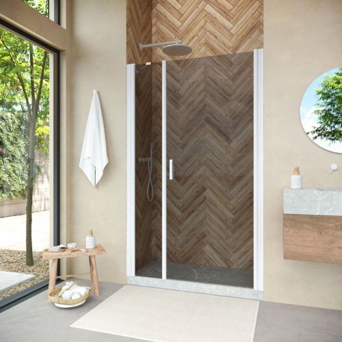 Душевая дверь Vegas-Glass EP-F-2 NOVO EP-F-2 NOVO 100 01 07 R 100х190 стекло тонированное профиль белый