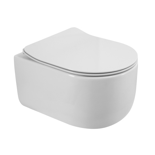 Унитаз подвесной BelBagno SOFT BB084CH-TOR/BB2034SC белый с сиденьем микролифт безободковый смыв торнадо
