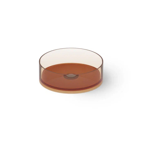Раковина керамическая Dea Design Washbasins DD9061 420 R1 40х40 накладная цвет коричневый без отверстий под смеситель