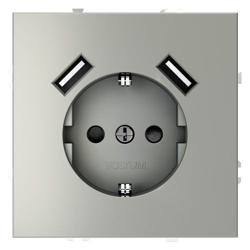 Розетка с USB, А+А VOLTUM S70 VLS040405