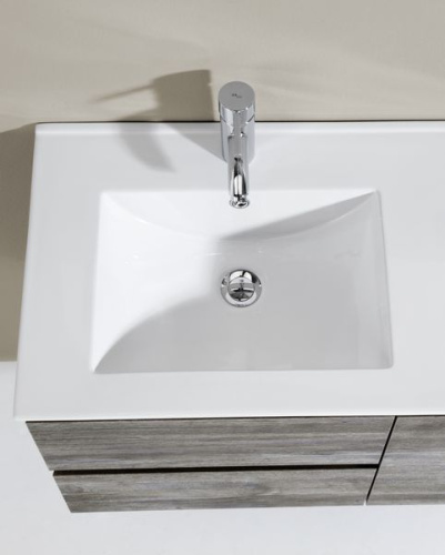 Раковина керамическая IBX Yasmin PORC080N 80х46 встраиваемая цвет белый 1 отверстие под смеситель