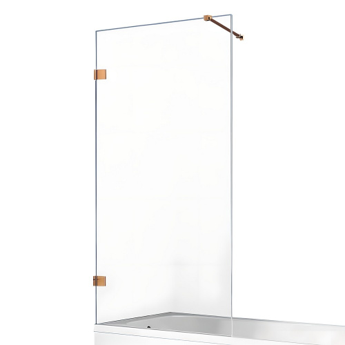 Душевая шторка на ванну New Trendy AVEXA Copper brushed EXK-3806-WP 90х150 стекло прозрачное профиль медь брашированная