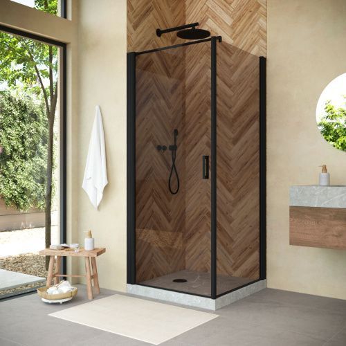 Душевой уголок Vegas-Glass EP-Fis NOVO EP-FIS NOVO h2000 90*80 02М 05 L 90х80 стекло тонированное профиль черный без поддона