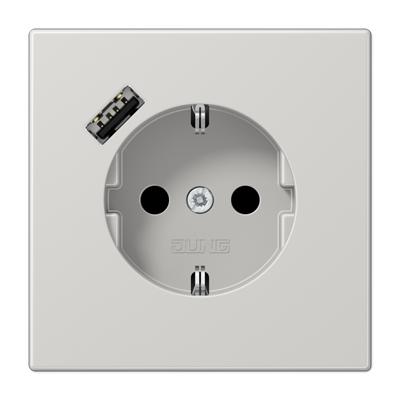 Розетка 2K+З USB Typ A Jung LS Design LS1520-18ALG