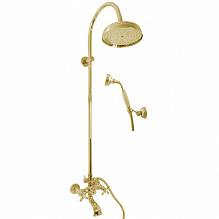 Смеситель для ванны и душа MORAVA RETRO MK359.5/3Z настенный золото