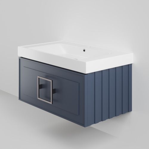 Тумба с раковиной La Fenice CUBO NFNC-01-CUB-BG-80-1-80 90х36х49 подвесная цвет синий