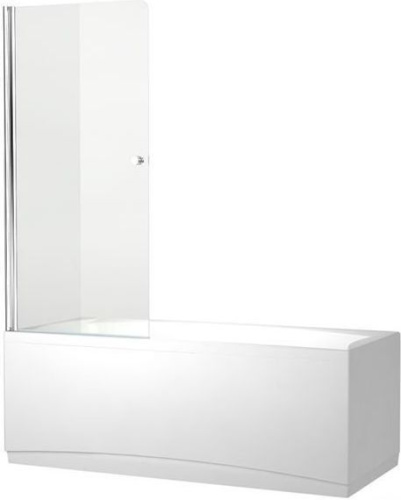 Душевая шторка на ванну Aquanet Alfa NF6211 75х135 стекло прозрачное профиль хром глянцевый