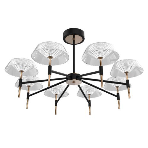 Люстра на штанге Delight Collection MD21001018-8A black/gold
