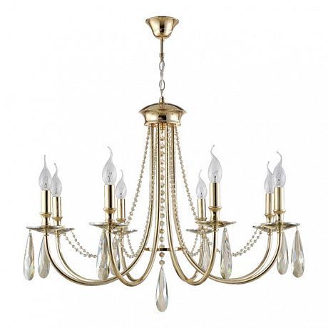 Люстра подвесная Crystal Lux Victoria (Вицториа) Victoria SP8 Gold/Amber