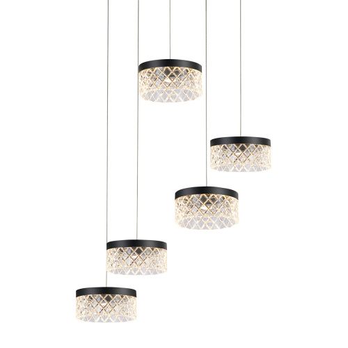 Светильник подвесной Delight Collection Diamond cut (Диамонд цут) MD21020075-5A matt black