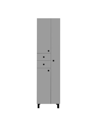 Шкаф-пенал RUNO ЭКОНОМ 00-00004891 50х31х191 напольный цвет серый