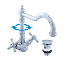 Смеситель RavSlezak MORAVA RETRO MK121.5/8 на раковину хром