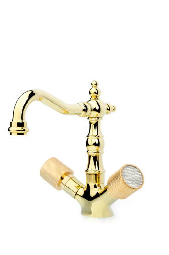 Смеситель Boheme Royal Cristal 292-Royal/CRST на столешницу золото