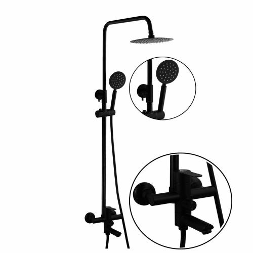 Душевая стойка Fashun A52401-7A настенная цвет черный