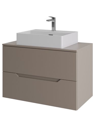 Тумба с раковиной Orange Line Li-80TuLMDF+B04-500W 81х46х66 цвет бежевый