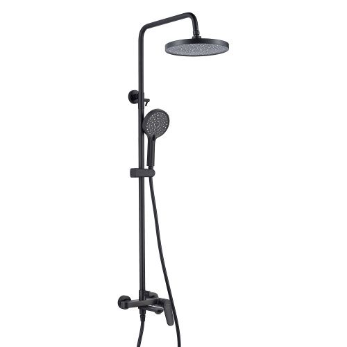 Душевая стойка Shevanik S4336H настенная цвет черный