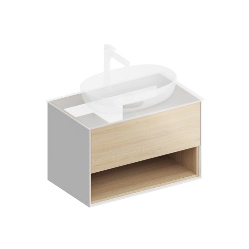 Тумба под раковину Kerama Marazzi PLAZA PLB.M.80.1\OAK.V 78х47х51 подвесная цвет коричневый