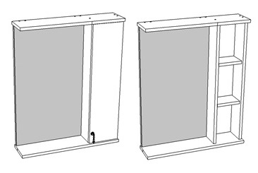 Зеркало-шкаф Corozo Элегия ретро SD-00000006 59х15х74 подвесной цвет белый - фото 4