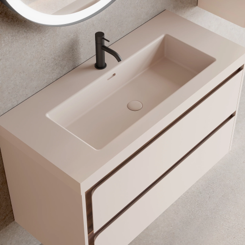 Тумба под раковину Visobath Indico 76819/Cotton-Valenti 100х45х55 подвесная цвет бежевый