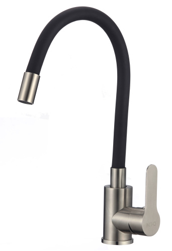 Смеситель для кухни D-Lin H155316-1 на мойку черный/сатин