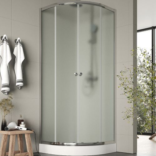 Душевой уголок Agger A01-080MCR 80х80 стекло матовое профиль хром с поддоном