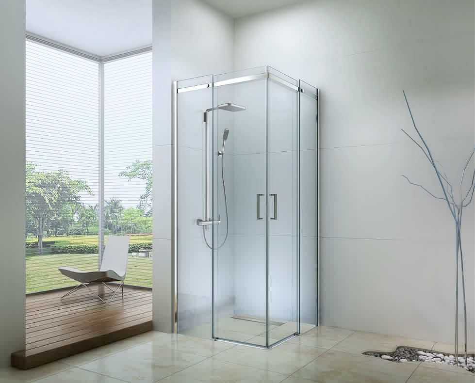 Душевой уголок Berges MELITA 061024 100х100 стекло прозрачное профиль хром без поддона