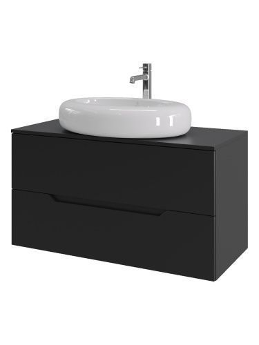 Тумба с раковиной Orange Line Li-100TubMDF+B08-640W 101х46х68