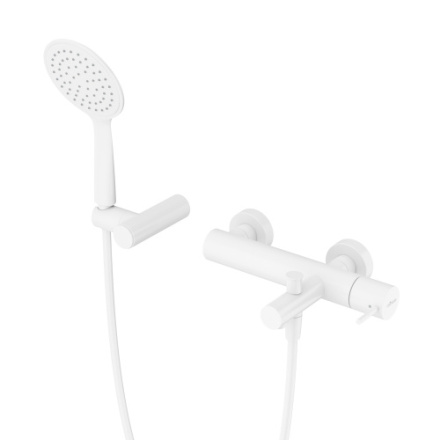 Смеситель Cezares LEAF LEAF-VD-L-BIO настенный белый матовый