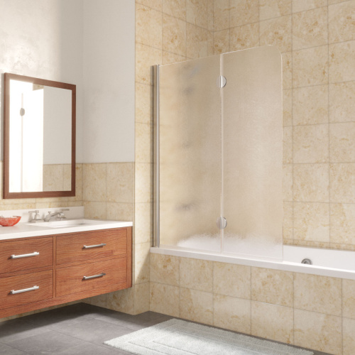 Душевая шторка на ванну Vegas-Glass E2V LUX E2V LUX 120 8 2 L 120х151 стекло рифленое профиль хром глянцевый