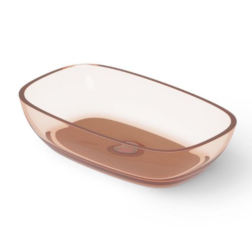 Раковина из искусственного камня Dea Design Washbasins DD9079 600 R9 60х40 накладная цвет коричневый без отверстий под смеситель