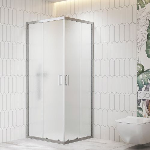 Душевой уголок RGW 06093699-41 90х90 стекло текстурное профиль хром без поддона