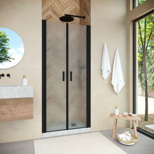 Душевая дверь Vegas-Glass E2P NOVO E2P NOVO h2000 120 02М 02 120х200 стекло рифленое профиль черный