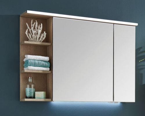 Зеркало-шкаф Puris Purefaction SET42901L(161) 90х15х66 подвесной цвет белый