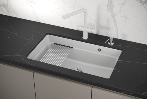 Кухонная мойка Granula Kitchen Space 7303U, АРКТИК 73x45 цвет арктик