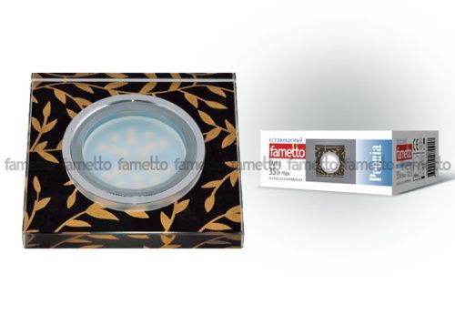 Светильник встраиваемый Fametto Peonia (Пеониа) DLS-P205 GU5.3 CHROME/BLACK