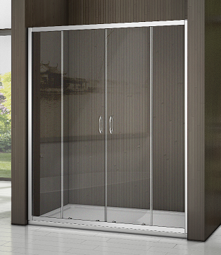 Душевая перегородка Good Door LATTE ЛА00032 170х185 стекло прозрачное профиль белый