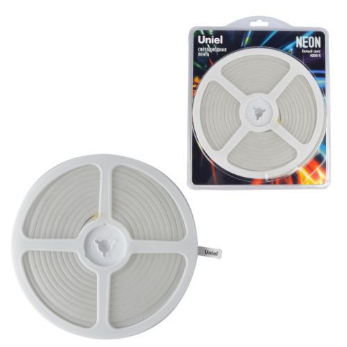 Светодиодная лента Uniel ULS-N01 ULS-N01-2835-120LED/m-6mm-IP67-DC12V-9W/m-5M-4000K блистер