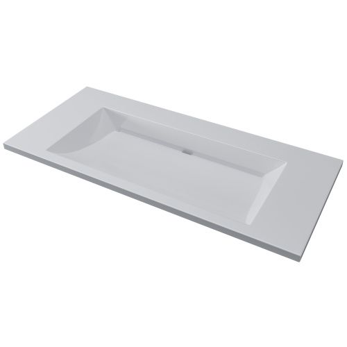 Раковина из литьевого мрамора Uperwood Infinity RInfinity100wg0 100х45 полувстраиваемая цвет белый