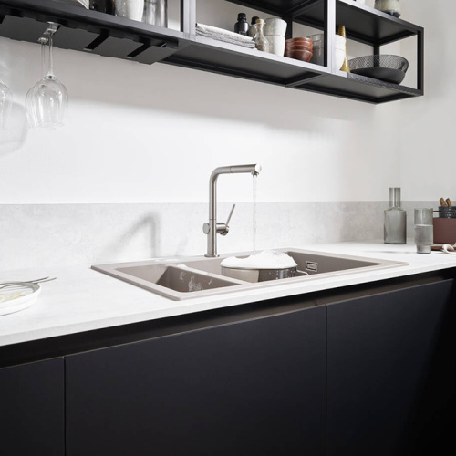 Смеситель для кухни Hansgrohe Talis M54 72809800 на мойку вороненая сталь
