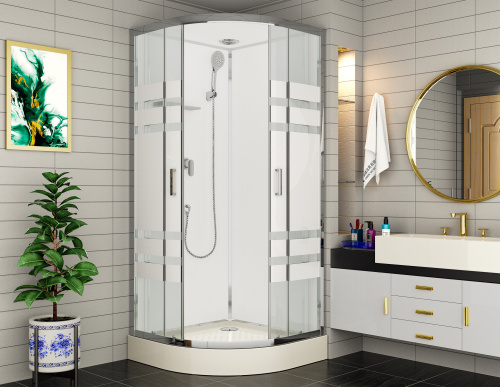 Душевая кабина Esbano ECONOM ESKE90CR 90х90 четверть круга с крышей